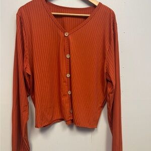 0224-12 SHEIN Curve Button Down Top